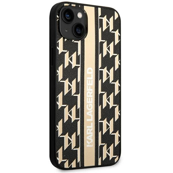 Karl Lagerfeld KLHCP14MPGKLSKW iPhone 14 Plus 6,7 "hardcase brun / brun Monogram Stripe