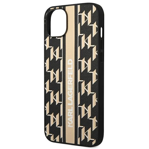 Karl Lagerfeld KLHCP14MPGKLSKW iPhone 14 Plus 6,7 "hardcase brun / brun Monogram Stripe