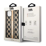 Karl Lagerfeld KLHCP14MPGKLSKW iPhone 14 Plus 6,7 "hardcase brun / brun Monogram Stripe