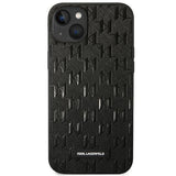 Karl Lagerfeld KLHCP14MSAKLHPK iPhone 14 Plus 6.7 "hardcase sort / sort Saffiano Mono Metal Logo
