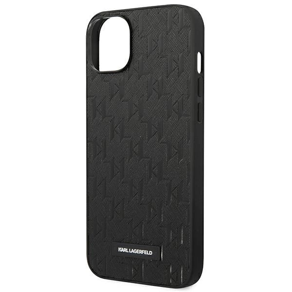 Karl Lagerfeld KLHCP14MSAKLHPK iPhone 14 Plus 6.7 "hardcase sort / sort Saffiano Mono Metal Logo