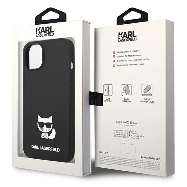 Karl Lagerfeld KLHCP14MSLCTBK iPhone 14 Plus 6.7 "hardcase sort / sort Silicone Choupette Body