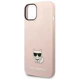 Karl Lagerfeld KLHCP14MSLCTPI iPhone 14 Plus 6.7 "hardcase lyserød / lyserød Silicone Choupette Body