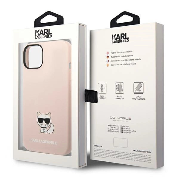 Karl Lagerfeld KLHCP14MSLCTPI iPhone 14 Plus 6.7 "hardcase lyserød / lyserød Silicone Choupette Body