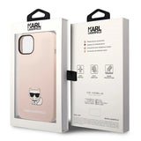 Karl Lagerfeld KLHCP14MSLCTPI iPhone 14 Plus 6.7 "hardcase lyserød / lyserød Silicone Choupette Body