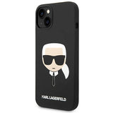Karl Lagerfeld KLHCP14MSLKHBK iPhone 14 Plus 6.7 "Hårdkasse sort / sort Silikon Karlons hoved