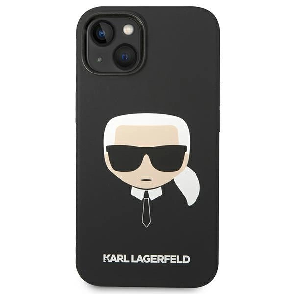 Karl Lagerfeld KLHCP14MSLKHBK iPhone 14 Plus 6.7 "Hårdkasse sort / sort Silikon Karlons hoved
