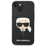 Karl Lagerfeld KLHCP14MSLKHBK iPhone 14 Plus 6.7 "Hårdkasse sort / sort Silikon Karlons hoved