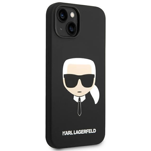 Karl Lagerfeld KLHCP14MSLKHBK iPhone 14 Plus 6.7 "Hårdkasse sort / sort Silikon Karlons hoved