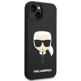 Karl Lagerfeld KLHCP14MSLKHBK iPhone 14 Plus 6.7 "Hårdkasse sort / sort Silikon Karlons hoved