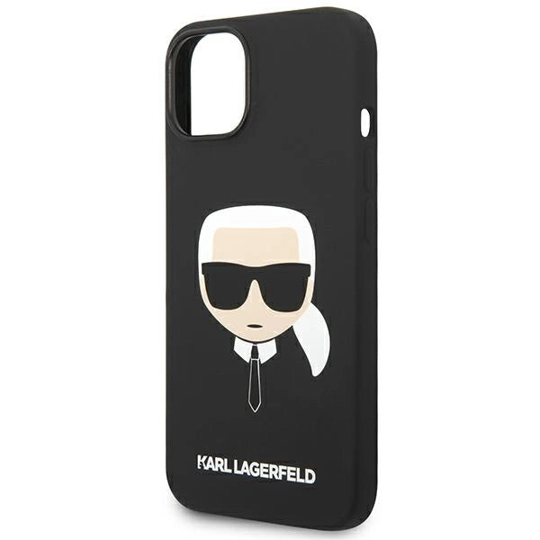 Karl Lagerfeld KLHCP14MSLKHBK iPhone 14 Plus 6.7 "Hårdkasse sort / sort Silikon Karlons hoved