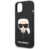 Karl Lagerfeld KLHCP14MSLKHBK iPhone 14 Plus 6.7 "Hårdkasse sort / sort Silikon Karlons hoved