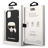 Karl Lagerfeld KLHCP14MSLKHBK iPhone 14 Plus 6.7 "Hårdkasse sort / sort Silikon Karlons hoved