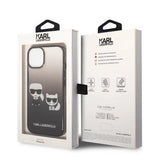 Karl Lagerfeld KLHCP14MTGKCK iPhone 14 Plus 6,7 "hardcase sort / sort Gradient Ikonik Karl & Choupette