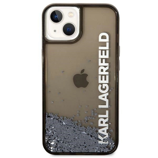 Karl Lagerfeld KLHCP14SLCKVK iPhone 14 6.1 " sort / sort hardcase Liquid Glitter Elong