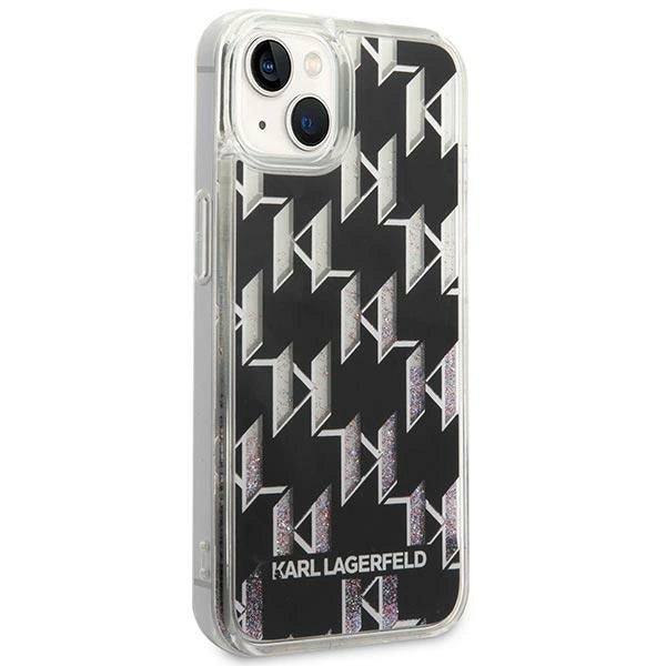 Karl Lagerfeld KLHCP14SLMNMK iPhone 14 6.1 "hardcase sort / sort Liquid Glitter Monogram
