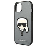 Karl Lagerfeld KLHCP14SSAPKHG iPhone 14 6,1" srebrny/silver hardcase Saffiano Karl's Head Patch