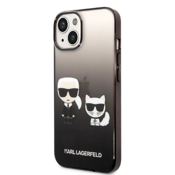 Karl Lagerfeld KLHCP14STGKCK iPhone 14 6,1 "hardcase sort / sort Gradient Ikonik Karl & Choupette