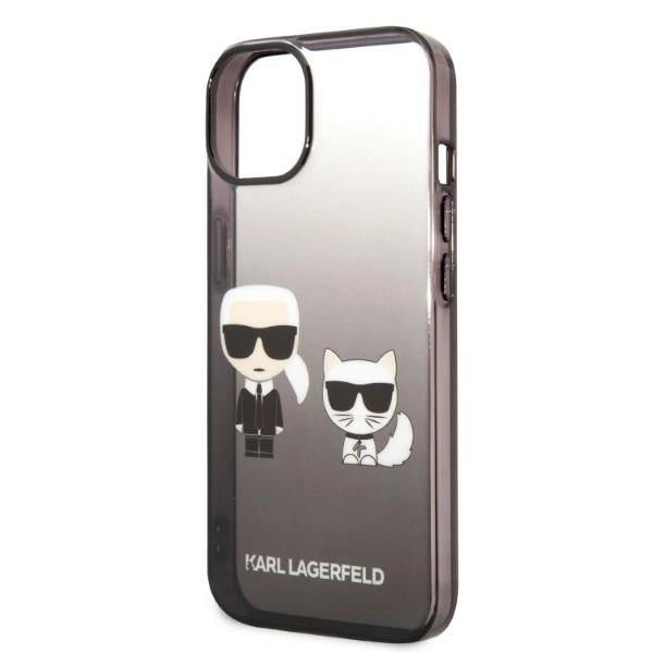Karl Lagerfeld KLHCP14STGKCK iPhone 14 6,1 "hardcase sort / sort Gradient Ikonik Karl & Choupette