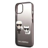 Karl Lagerfeld KLHCP14STGKCK iPhone 14 6,1 "hardcase sort / sort Gradient Ikonik Karl & Choupette