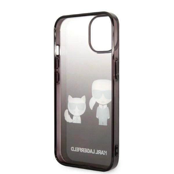 Karl Lagerfeld KLHCP14STGKCK iPhone 14 6,1 "hardcase sort / sort Gradient Ikonik Karl & Choupette