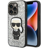 Karl Lagerfeld KLHCP14XGFKPG iPhone 14 Pro Max 6.7 "hardcase sølv / sølv Glitter Flakes Ikonik