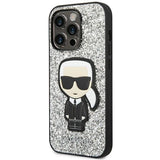 Karl Lagerfeld KLHCP14XGFKPG iPhone 14 Pro Max 6.7 "hardcase sølv / sølv Glitter Flakes Ikonik