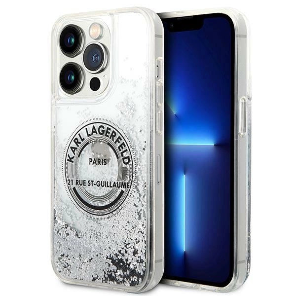 Karl Lagerfeld KLHCP14XLCRSGRS iPhone 14 Pro Max 6.7 "sølv / sølv hardcase Liquid Glitter RSG