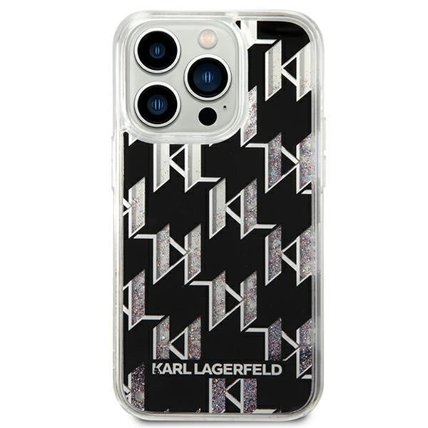 Karl Lagerfeld KLHCP14XLMNMK iPhone 14 Pro Max 6.7 "hardcase sort / sort Liquid Glitter Monogram