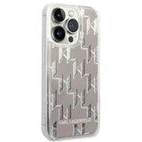 Karl Lagerfeld KLHCP14XLMNMS iPhone 14 Pro Max 6.7 "hardcase sølv / sølv Liquid Glitter Monogram