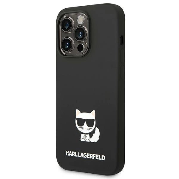 Karl Lagerfeld KLHCP14XSLCTBK iPhone 14 Pro Max 6.7 "hardcase sort / sort Silicone Choupette Body