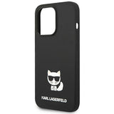 Karl Lagerfeld KLHCP14XSLCTBK iPhone 14 Pro Max 6.7 "hardcase sort / sort Silicone Choupette Body