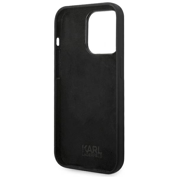 Karl Lagerfeld KLHCP14XSLCTBK iPhone 14 Pro Max 6.7 "hardcase sort / sort Silicone Choupette Body