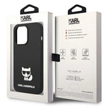 Karl Lagerfeld KLHCP14XSLCTBK iPhone 14 Pro Max 6.7 "hardcase sort / sort Silicone Choupette Body
