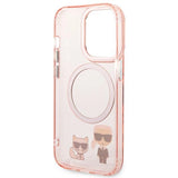Karl Lagerfeld KLHMP14LHKCP iPhone 14 Pro 6.1" Hardcase pink/pink Karl & Choupette Aluminium Magsafe