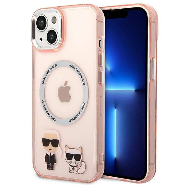 Karl Lagerfeld KLHMP14MHKCP iPhone 14 Plus 6.7 "hardcase pink / pink Karl & Choupette Aluminium Magsafe