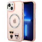 Karl Lagerfeld KLHMP14MHKCP iPhone 14 Plus 6.7 "hardcase pink / pink Karl & Choupette Aluminium Magsafe