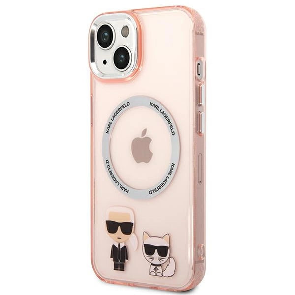 Karl Lagerfeld KLHMP14MHKCP iPhone 14 Plus 6.7 "hardcase pink / pink Karl & Choupette Aluminium Magsafe