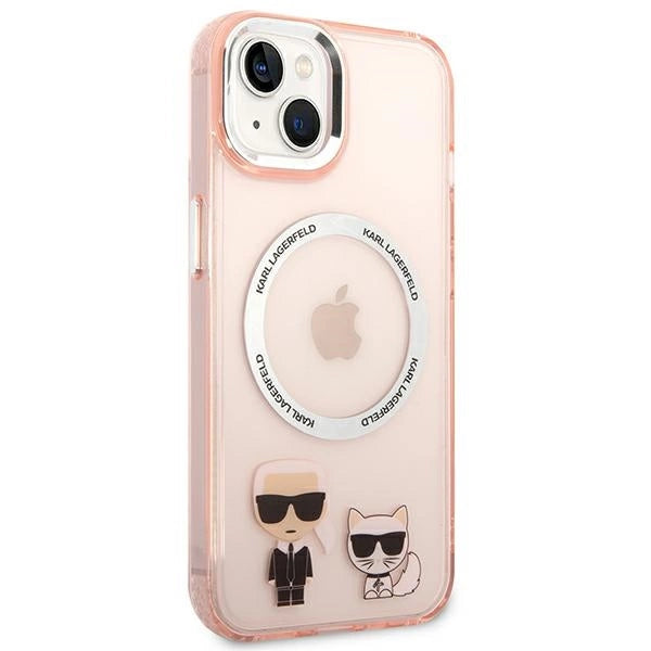 Karl Lagerfeld KLHMP14MHKCP iPhone 14 Plus 6.7 "hardcase pink / pink Karl & Choupette Aluminium Magsafe