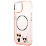 Karl Lagerfeld KLHMP14MHKCP iPhone 14 Plus 6.7 "hardcase pink / pink Karl & Choupette Aluminium Magsafe