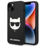 Karl Lagerfeld KLHMP14MSLCHBK iPhone 14 Plus 6.7 "hardcase sort / sort Silicone Choupette Head Magsafe