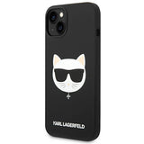 Karl Lagerfeld KLHMP14MSLCHBK iPhone 14 Plus 6.7 "hardcase sort / sort Silicone Choupette Head Magsafe