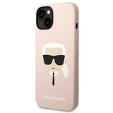 Karl Lagerfeld KLHMP14MSLKHLP iPhone 14 Plus 6,7" Hardcase jasnoróżowy/lysrosa Silikon Karl ̋s Head Magsafe