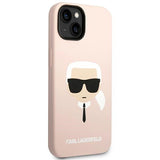 Karl Lagerfeld KLHMP14MSLKHLP iPhone 14 Plus 6,7" Hardcase jasnoróżowy/lysrosa Silikon Karl ̋s Head Magsafe