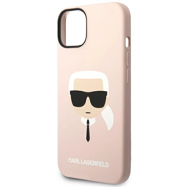 Karl Lagerfeld KLHMP14MSLKHLP iPhone 14 Plus 6,7" Hardcase jasnoróżowy/lysrosa Silikon Karl ̋s Head Magsafe
