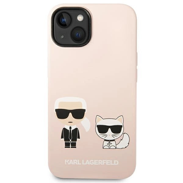 Karl Lagerfeld KLHMP14MSSKCI iPhone 14 Plus 6.7 "hardcase lyserød / lyserød Silicone Karl & Choupette Magsafe