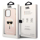 Karl Lagerfeld KLHMP14XSLKHLP iPhone 14 Pro Max 6.7 "hardcase lyserøde / lyserøde Silicone Karl ̋s Head Magsafe