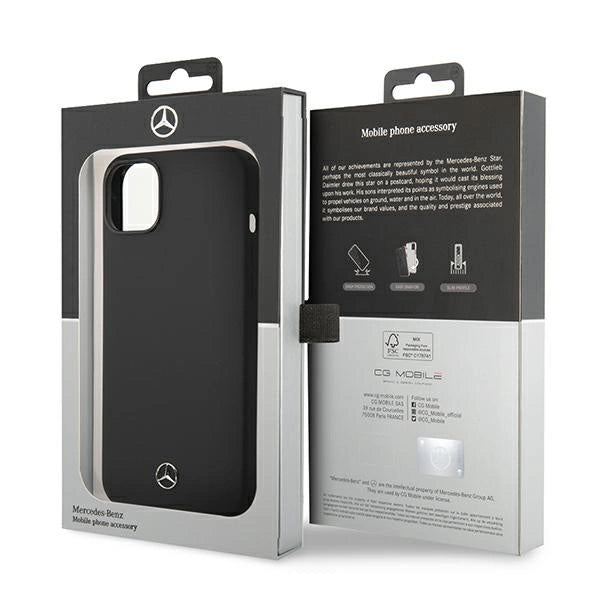 Mercedes Silicone Line-hylster til iPhone 14 Plus - sort
