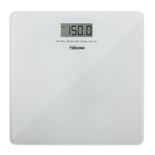 Tristar WG-2419 badevægt Firkant Transparent, Hvid Elektronisk personlig vægt