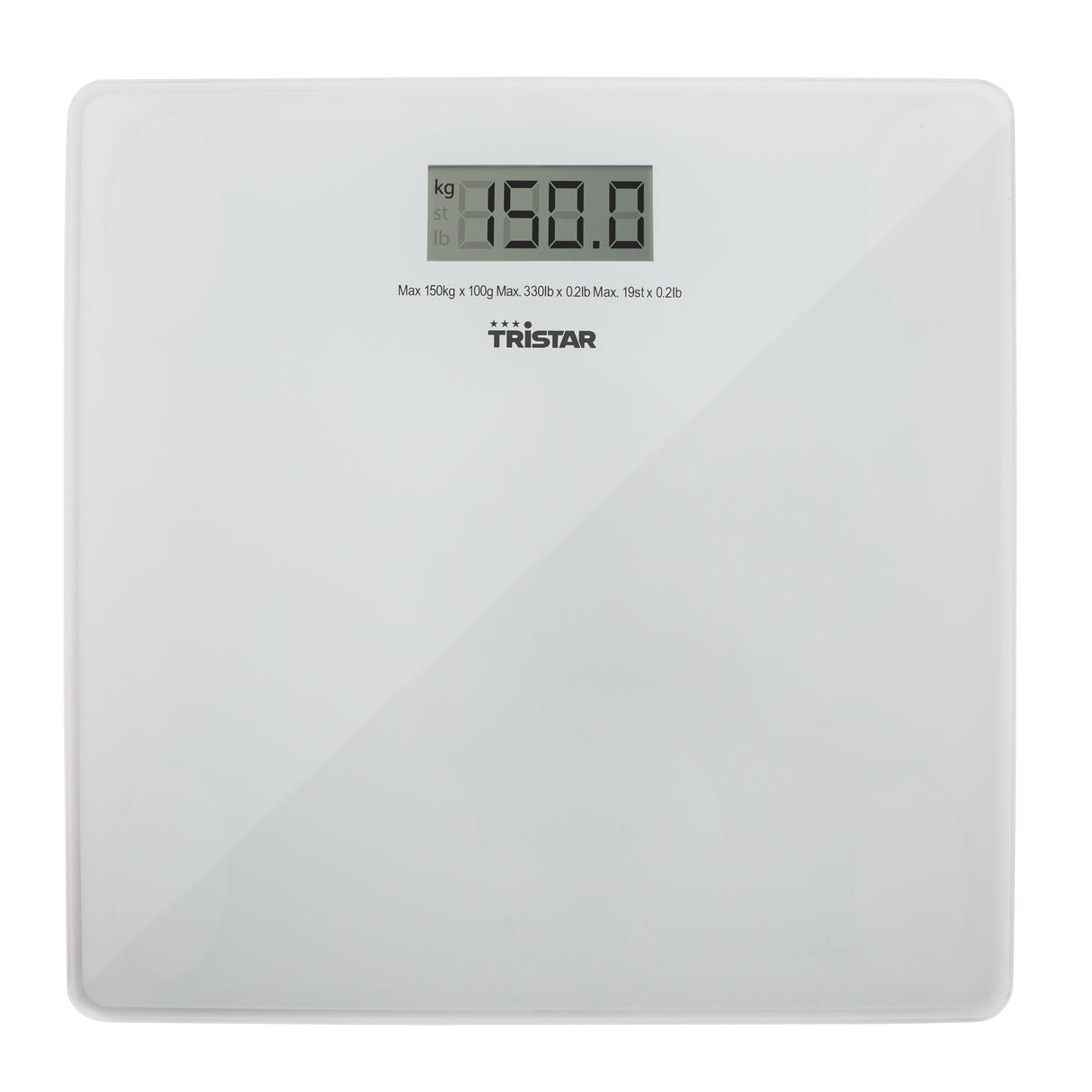 Tristar WG-2419 badevægt Firkant Transparent, Hvid Elektronisk personlig vægt
